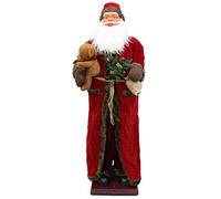 Décoration de Père Noël animée, figurine électrique dansant et chantant pour intérieur/extérieur - Décoration de bienvenue de Noël - 1,8 m