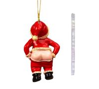 Décoration de Père Noël, décoration de Père Noël - Figurine 3D en acrylique pendentif mignon pour voiture, homme et femme, porte-clés, sac à dos, maison