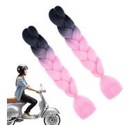 Décoration de perruque tressée de casques - Décoration Pigtails Tresses Cheveux Queue de Cheval Chapeaux | Tresses de casques réutilisables avec ventouse pour casques de moto, skateboard et sports de