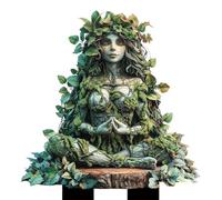 Décoration de pieu de Jardin en Acrylique - Statue de la déesse de l' de l'arbre Whimsical Tree Man Earth Goddess Statue, Accessoires d'extérieur, Insert au Sol, décoration de Pot de Fleurs en