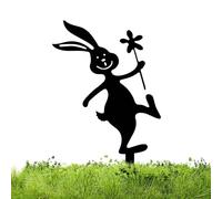 Décoration de piquets de Jardin de Lapin - de Jardin colorés, Sculpture de Lapin Rustique | Jolies décorations de Cour d'animaux de Lapin Ornements, Ornements de Jardin