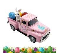 Décoration de plateau à étages de printemps - Petit modèle de camion de style fermier avec des œufs et un lapin | Décoration de camion de Pâques,pour Bureau, Table, Porche, Dormoir, Maison, Cuisine, M