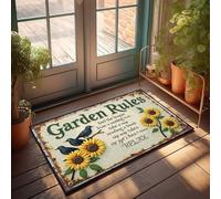 Décoration de porche de ferme Règles relaxantes : respirer, lire, siroter, faire la sieste, répéter! Paillasson pour décoration d'intérieur pour homme (65 x 90 cm)