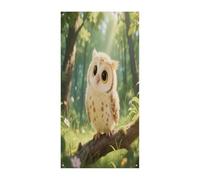 Décoration de porte avec un adorable petit hibou, bannière de porte raffinée, panneau de porche, image anti-décoloration, décor de porte d'entrée pour fête à thème, fournitures de décoration 70" x 3