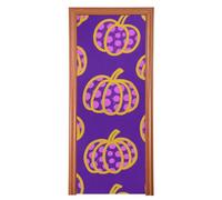 Décoration de porte citrouille à imprimé léopard violet 89 x 200 cm Bannière Just Married Décoration d'intérieur ou d'extérieur M