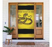 Décoration de porte de bienvenue - Bannière de porte - 183 x 90 cm - Dont Tread On Me - Bannière de porche - Toile de fond saisonnière à suspendre pour fête de vacances, décoration intérieure et