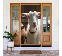 Décoration de porte de bienvenue - Bannière de porte - 183 x 90 cm - Jolie chèvre - Bannière de porche - Toile de fond saisonnière à suspendre pour fête de vacances - Décoration intérieure et