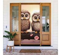 Décoration de porte de bienvenue - Bannière de porte - 183 x 90 cm - Jolies chouettes - Bannière de porche - Toile de fond saisonnière à suspendre pour fête de vacances, décoration intérieure et