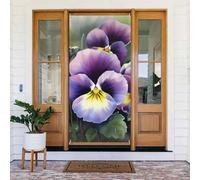 Décoration de porte de bienvenue - Bannière de porte - 183 x 90 cm - Pensée Perfection - Bannière de porche - Toile de fond saisonnière à suspendre pour fête de vacances, décoration intérieure et