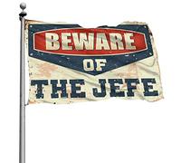 Décoration de porte de chambre à coucher avec inscription « Beware of the Jefe » (30 x 45 cm)