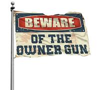 Décoration de porte de chambre à coucher avec inscription « Beware of the Owner » (120 x 180 cm)