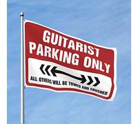 Décoration de porte de chambre à coucher Guitariste Parking Only Flag Cave Man Bar College Flags For Guys (Taille : 60 x 90 cm)