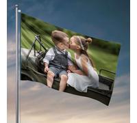 Décoration de porte de chambre Deux enfants s'embrassant sur une vieille voiture. Drapeau Man Cabe Decor Accessoires de chambre (30 x 45 cm)