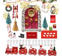 Décoration de porte de fée, ensemble de porte de fées - Porte de fées miniature avec | Activités artisanales pour filles, jouets éducatifs pour la maison dans