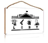 Décoration de porte de ferme Donald Trump Cadeaux Banger-Lgbt-Liberty Guns Beer Panneau en bois Trump Automne Décoration de porte d'entrée amusante Décoration de salle de bain Panneau de garde-manger