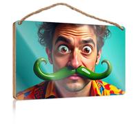 Décoration de porte de ferme, motif abstrait coloré avec formes géométriques, panneau en bois, décoration de porche, piscine (23 x 35 cm)