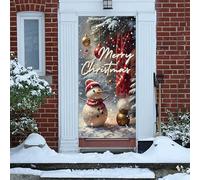 Décoration De Porte De Noël, Bannière Suspendue, Fond PèRe NoëL, Pour La Décoration De La Maison D'Hiver (A)