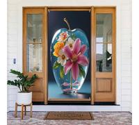 Décoration de porte décorative avec bouquet moderne n° 81 pour intérieur/extérieur, printemps, été, automne, hiver, Halloween, Noël