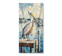 Décoration de porte d'oiseau côtier, peinture côtière pour porte d'entrée, décoration d'intérieur, bannière nautique à suspendre pour fêtes en plein air, 91,4 x 183 cm