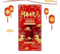 Décoration de Porte du Nouvel An Chinois,Toile de de l'Année du Cheval,Décoration 2026 pour Porte 180 x 90 cm - Pour Porche, Mur, Fête Du Printemps, Intérieur, Extérieur,