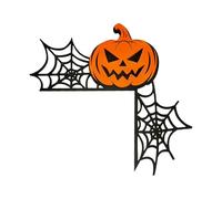 Décoration de porte en bois rustique pour décoration d'Halloween, citrouille, fantôme, sorcière, panneau d'angle festif pour la maison et le bureau, taille unique