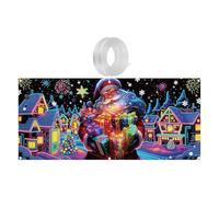 Décoration De Porte Festive - Grande Bannière Garage, Décortion Hivernale, Scène Murale Festive, Décoration Visuelle Pour Fêtes, Grande Taille Et Résistante | Garage Événements Saisonniers À La Mai