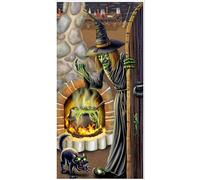 Décoration De Porte Maison Sorcière 76,2 X 152 Cm Multicolore
