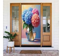 Décoration de porte moderne avec impression bouquet n° 97 pour intérieur/extérieur, printemps, été, automne, hiver, Halloween, Noël