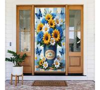 Décoration de porte moderne n° 241 pour intérieur/extérieur, printemps, été, automne, hiver, Halloween, Noël, décoration d'intérieur