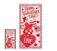 Décoration de Porte pour la Saint-Valentin,Pancarte Romantique en Forme de Cœur | 90x180 cm Housse de Porte de Garage pour la Saint-Valentin,pour Extérieur Porche Fête Décoration de Garage