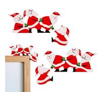 Décoration De Porte Suspendue Art En Silhouette De Père Noël Élan Et | 2 Pièces Décoration En Bois De Noël Pour Cadre De Porte Pour Maison Porche Chambre Fête Extérieur Vacances Lieu De Travail