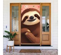 Décoration de porte « You Are Awesome Sloth » - Décoration de porte de bienvenue au printemps - Bannière de porche saisonnière pour fond photo - Bannière à suspendre pour intérieur et extérieur - 183