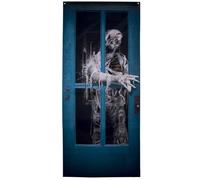 Décoration de Porte Zombie - PTIT CLOWN - 22215 - Effrayante - Maison Hantée - Polyester - 80 x 180 cm