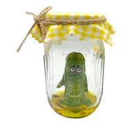 Décoration De Pot De Cornichons - Cornichon De Soutien Émotionnel Mignon Fait À La Main, Petit Pot De Cornichons Hurlant En Verre Drôle, Cadeau De Nouveauté Miniature Pour Soulager Le Stress, Décor Cr