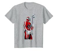 Décoration de Power Rangers Lord Zedd, œuvre d'art épique Red Overlord Warrior T-Shirt, Enfant, Gris Chiné, 4 Ans