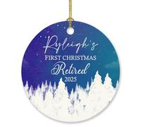 Décoration de premier Noël pour homme et femme, décoration de départ à la retraite, décoration de Noël à la retraite personnalisée, décoration de Noël 2025, ornement de mon 1er Noël à la retraite pour