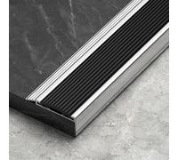 Décoration de protection de bord d'escalier avec bande antidérapante convient aux lieux publics tels que les restaurants scolaires(Black,6 * 2.5cm)