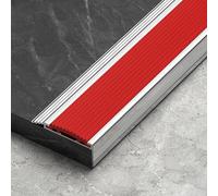 Décoration de protection de bord d'escalier avec bande antidérapante convient aux lieux publics tels que les restaurants scolaires(Red,6 * 2.5cm)