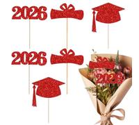 Décoration de remise de diplôme pour bouquets de fleurs | Remplissage de gâteau | Centres de table de remise de diplôme 2026 | Pour décorations alimentaires, festivals, vacances, fêtes intérieures