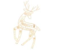 Décoration de Renne de Noël avec en Métal Illuminé, A | Construction de en Fer, Profil de Noël Illuminé, Pièce maîtresse saisonnière pour une exposition de jardin