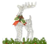 Décoration de Rennes de Noël pour la Maison - Statue Métallique Lumineuse | Décoration Élégante pour Intérieur de Noël | Pour le Salon, les Fêtes, l'Extérieur, la Famille, l'Intérieur, l'Entrée, la Ma