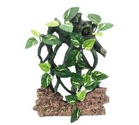 Décoration de réservoir en forme de serpent - Accessoire pour habitat avec positionnement flexible, base de montage robuste A, design avec plusieurs trous d'entrée, aspect veiné du