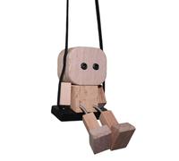 Décoration De Rétroviseur - Figurine Bois Avec Jambes Qui Tremblent, Installation Facile, Mouvement Rigolo | Accessoire Pour Voiture, SUV, Camping-Car, Monospace Et Pick-Up, Ornement Amusant,