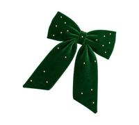 Décoration de ruban de Noël avec texture de velours doux, accents de perles dorées pour cheminée de porte d ' arbre, affichage de vente détail, ruban de Noël en velours, décoration de vacances, porte
