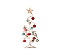 Décoration de salon, décoration d'automne, 9,8 x 26,5 cm, spirale en fer, sapin de Noël avec cloche en fer, mini sapin de Noël, bureau, simulation d'arbre de Noël, fenêtre, décoration d'Halloween (E,