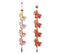 Décoration de salon sur le thème du Nouvel An chinois 2026 sur le thème du cheval mettant l'accent sur la signification de bon augure et la tradition saisonnière (blanc + rouge)