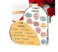 Décoration de santé mentale - Panneau en acrylique en forme de cœur, affichage d'affirmation positive avec citations inspirantes, psychologie à domicile, école, bureau, conseil, dortoir, bureau, bien-