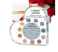 Décoration de santé mentale - Panneau en acrylique en forme de cœur, affichage d'affirmation positive avec citations inspirantes, psychologie à domicile, école, bureau, conseil, dortoir, bureau, bien-