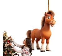 Décoration de sapin de Noël - Animal à suspendre - 2D - Acrylique - Pendentif de Noël - Décoration pour mur, fenêtre, sac, maison, voiture, vacances, porte-clés, amoureux des animaux, cadeau