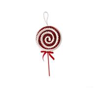 Décoration de sapin de Noël avec sucettes géantes scintillantes avec tourbillon pailleté et finition guirlande pour suspendre à l'intérieur (B grande taille)
